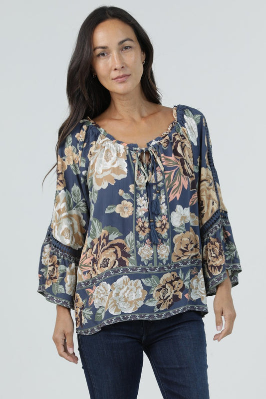 Bohemian Indigo Top