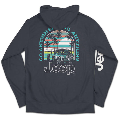 Jeep Sunset Beach Zip Hoodie