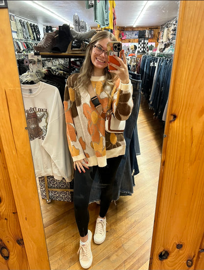 Retro Flower Sweater
