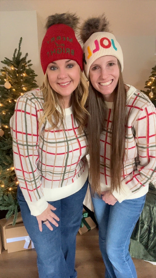 Holly Jolly Plaid Sweater