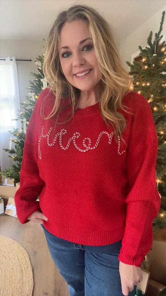 Candy Cane Crush Sweater