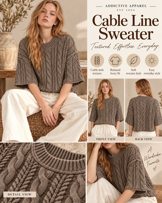 Cable Line Sweater