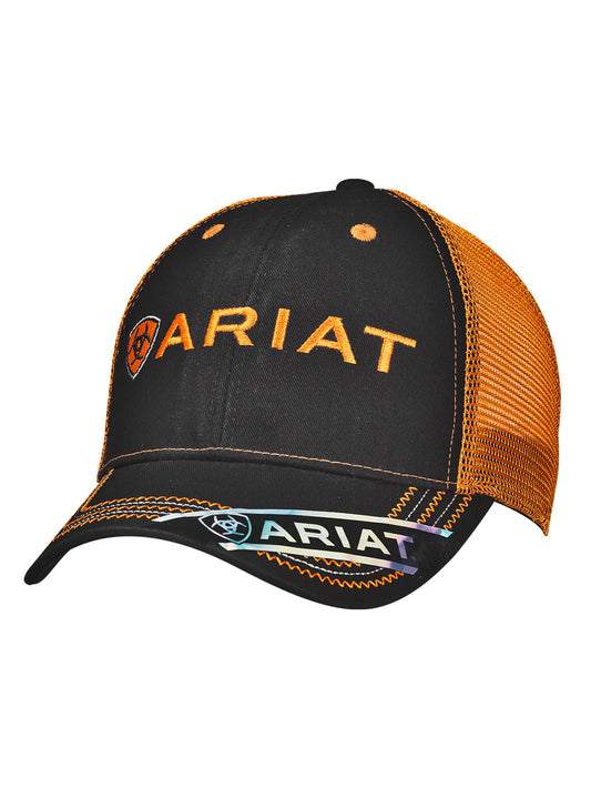 Black & Orange Ariat Hat