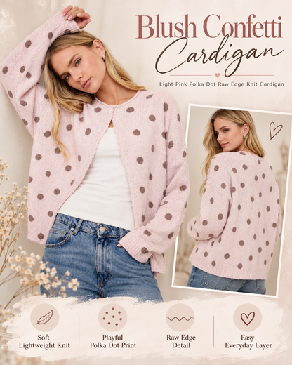 Blush Confetti Cardigan