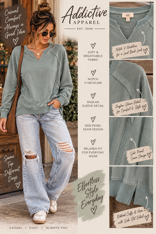 Vintage Teal Crew