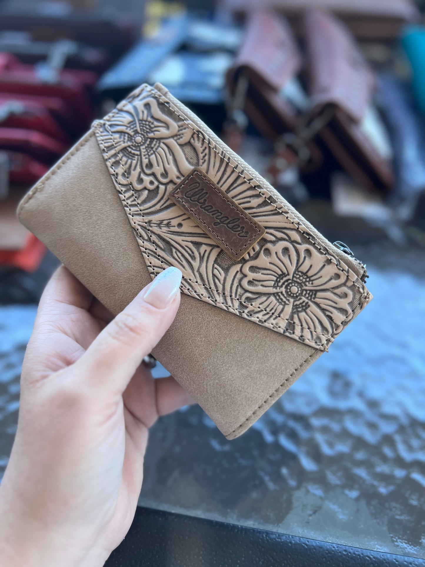 Wrangler Floral Tooled Bi-Fold Wallet