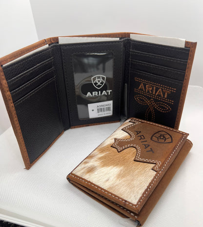 Ariat Brindle Calf Hair Wallet