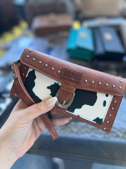Wrangler Cow Print Wristlet