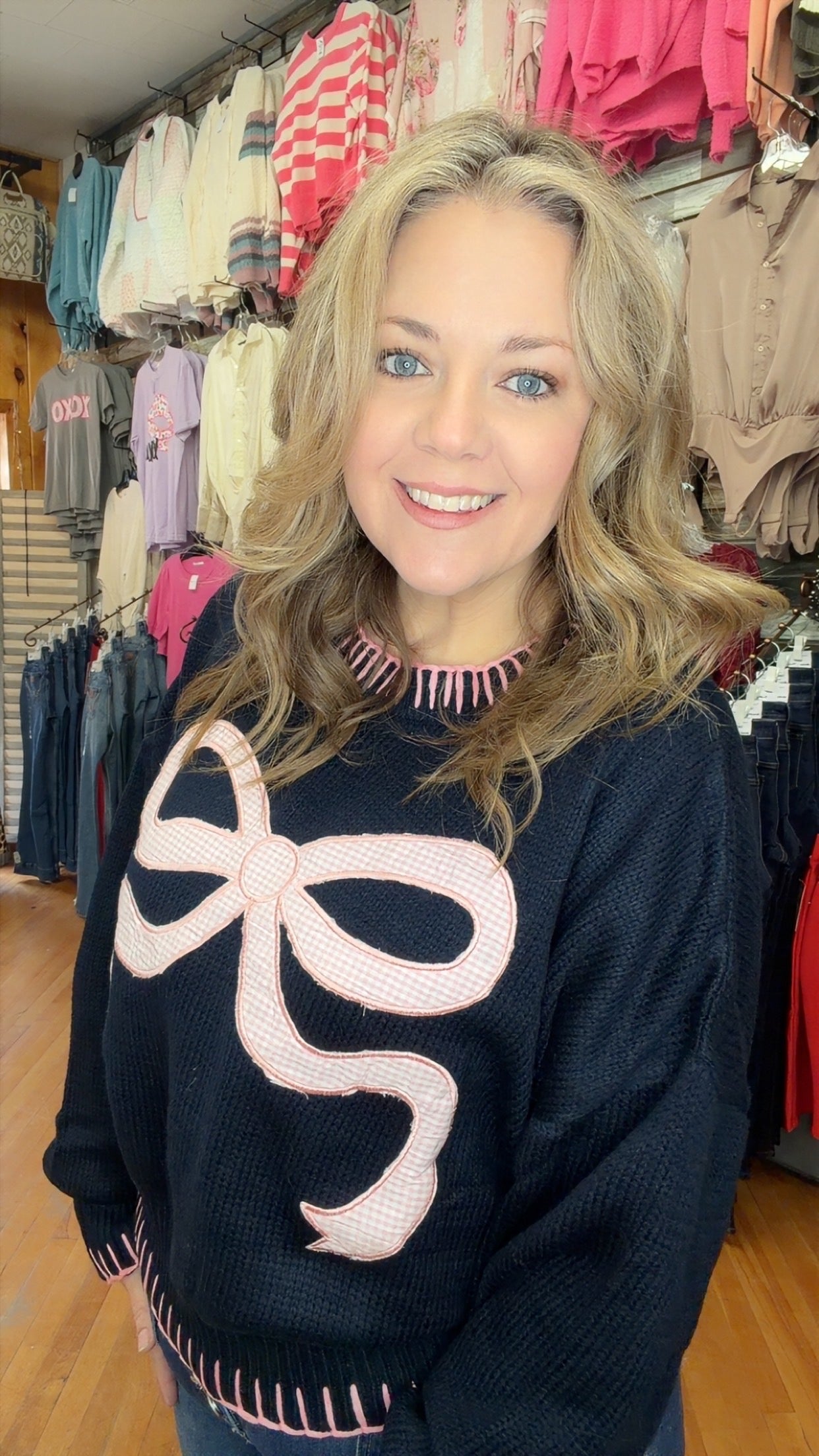 Simply Southern Imee Ribbon Sweater