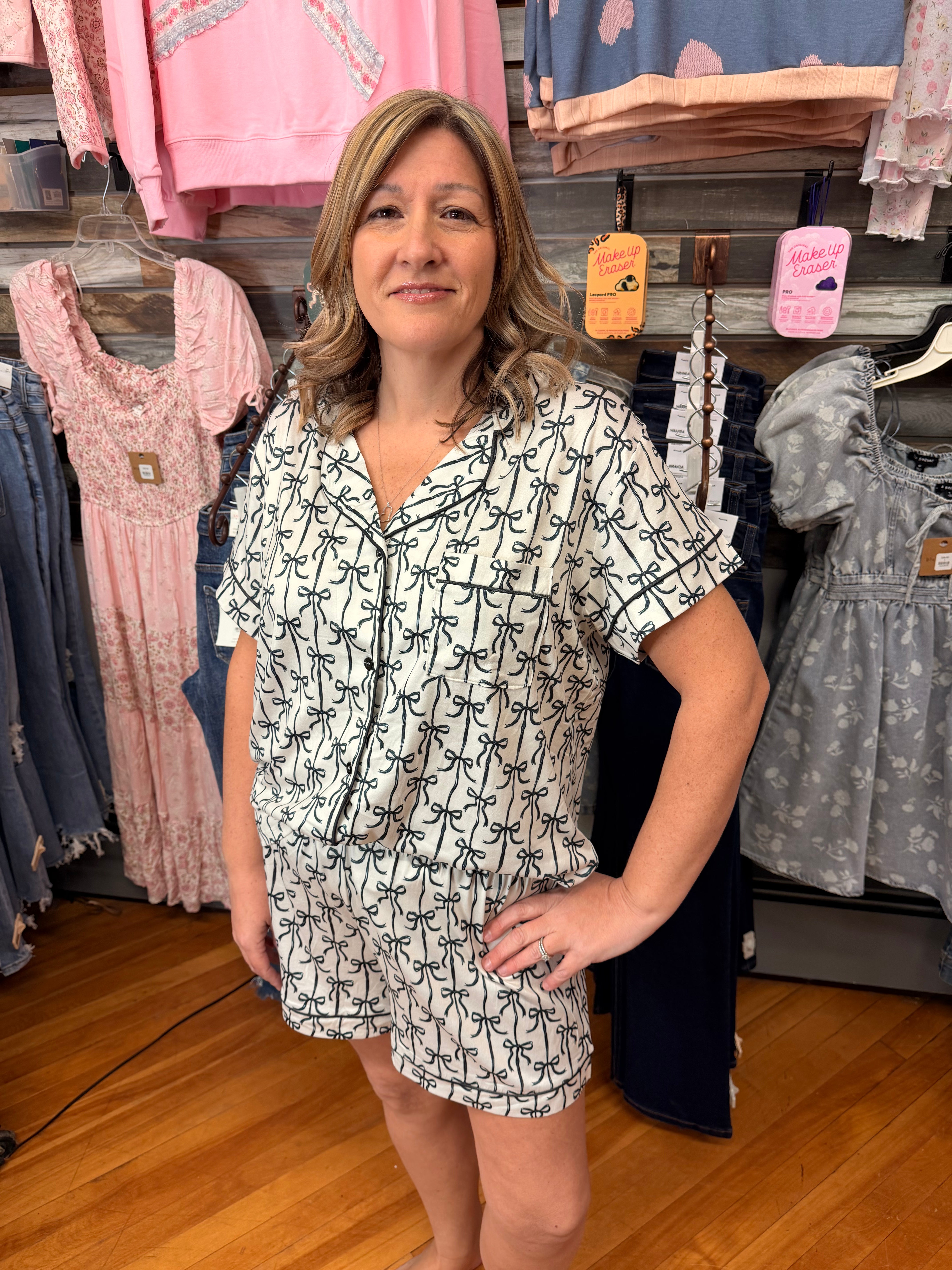 Simply Southern Black Bow Pj Set – Addictive Apparel
