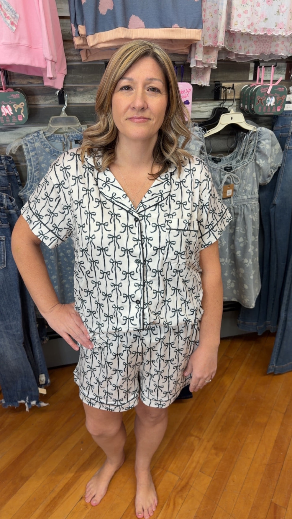 Simply Southern Black Bow Pj Set – Addictive Apparel