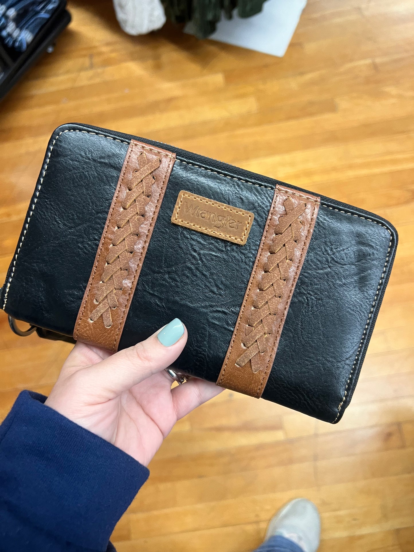 Black Wrangler Whipstitch Wallet