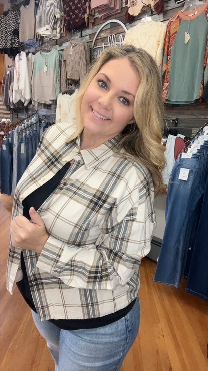 Sandstone Plaid Top