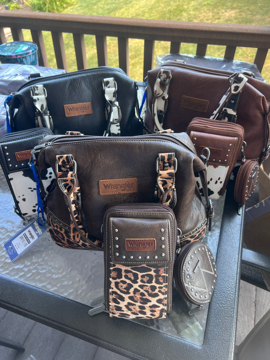 Wrangler Barrel Satchel 3pc Set
