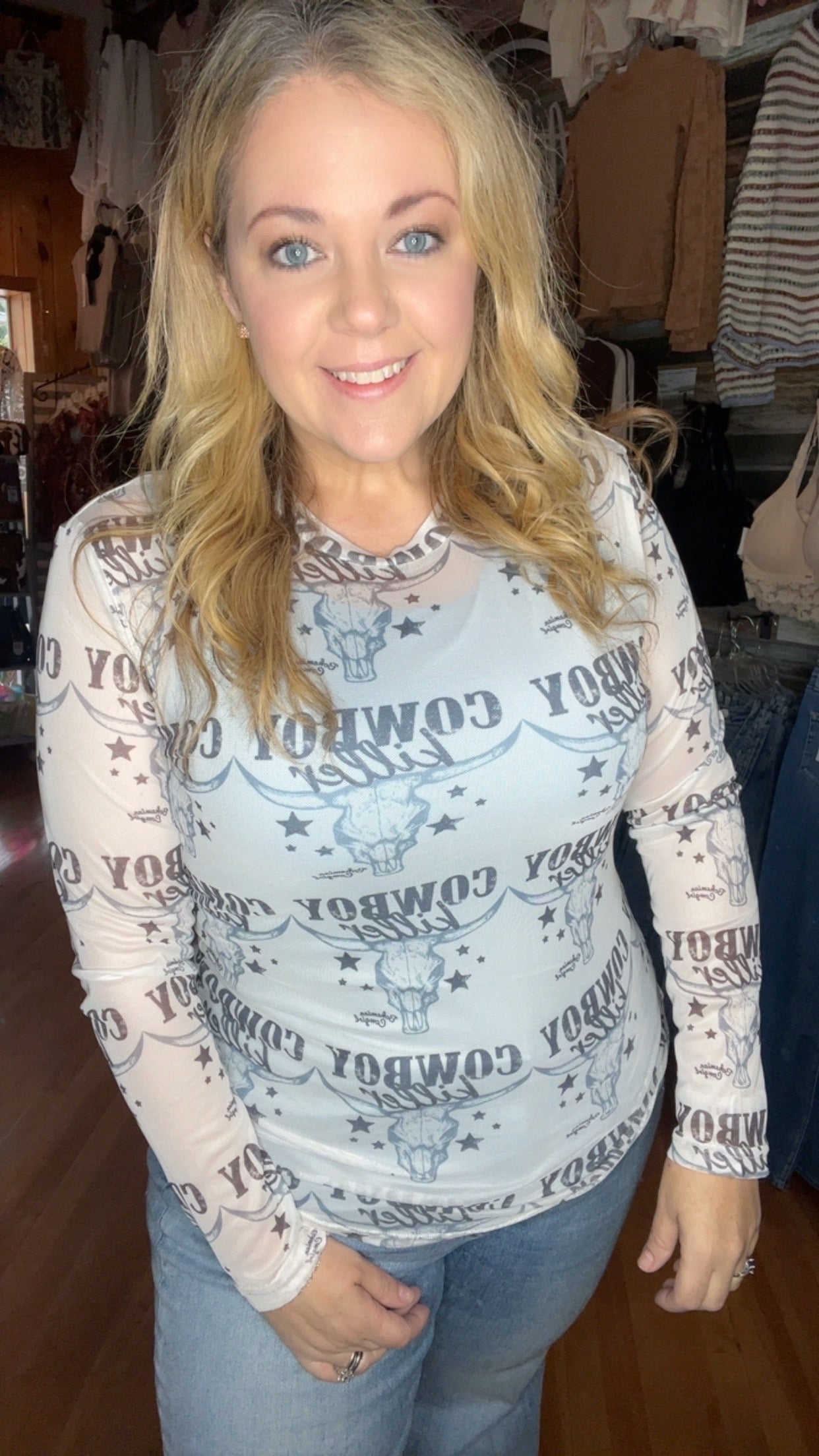 Cowboy Killer Mesh Top – Addictive Apparel