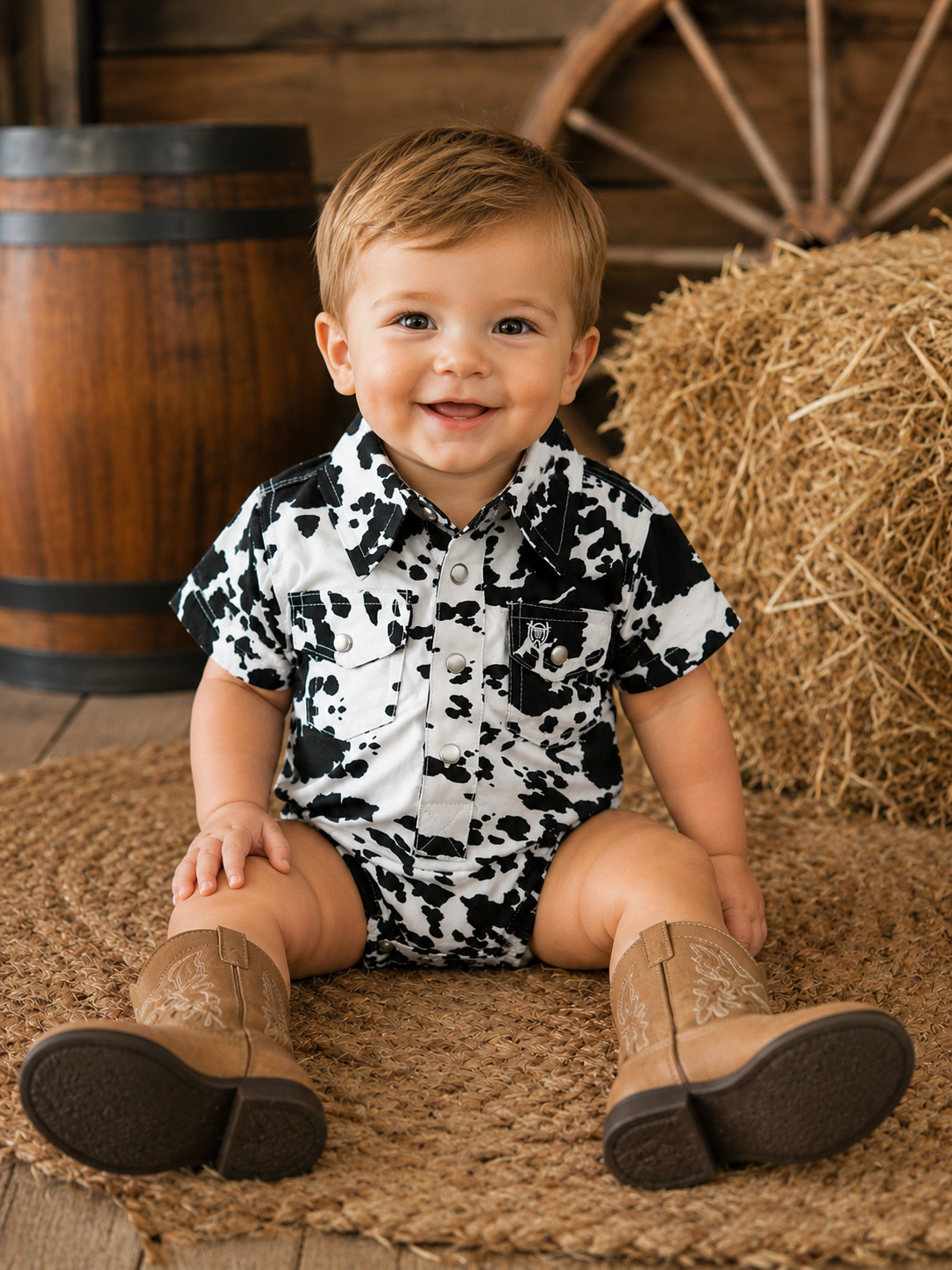 Cow Print Onsie Unisex
