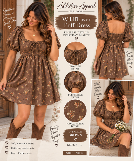 Wildflower Puff Dress