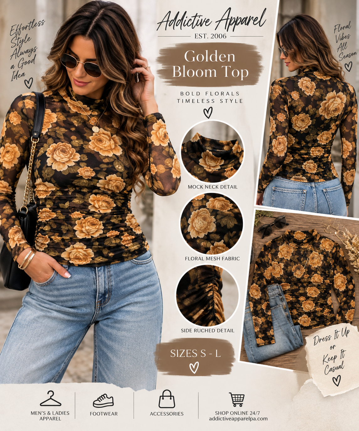 Golden Bloom Top
