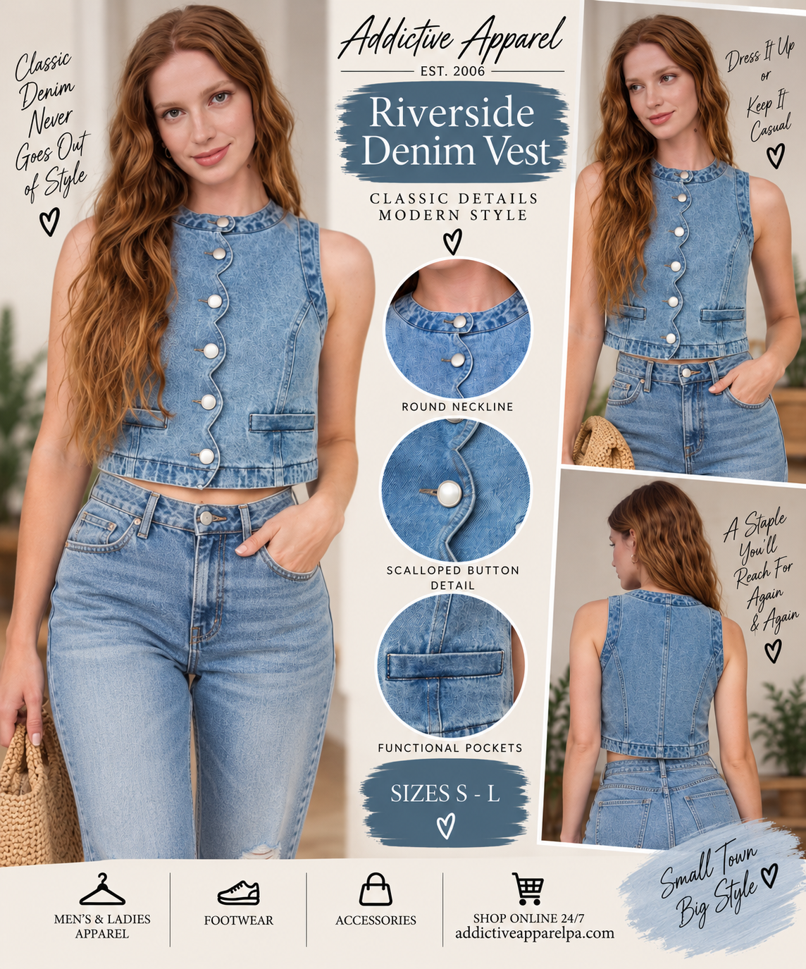 Riverside Denim Vest