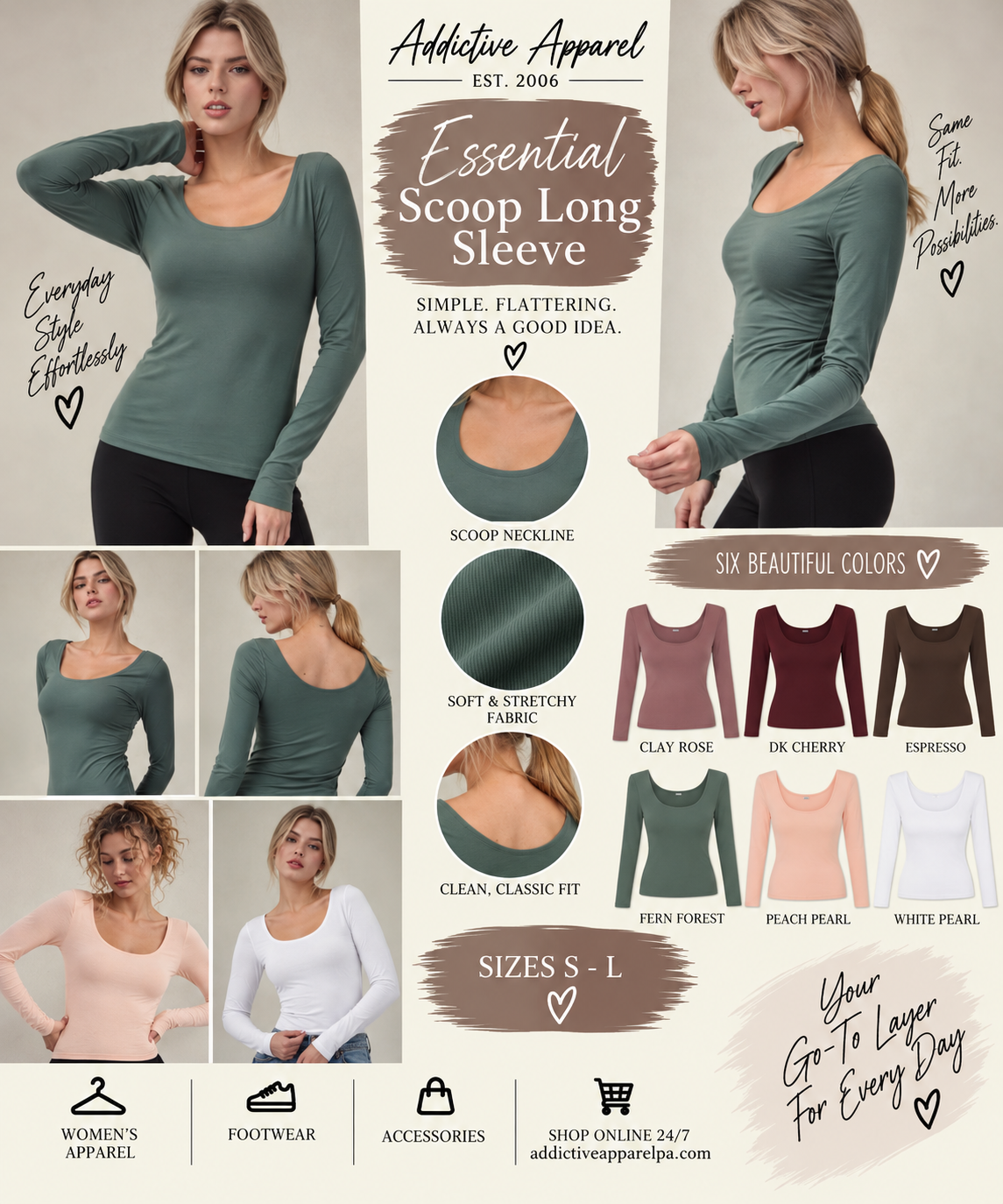 Essential Scoop Long Sleeve