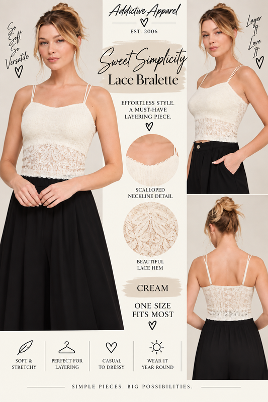 Sweet Simplicity Lace Bralette