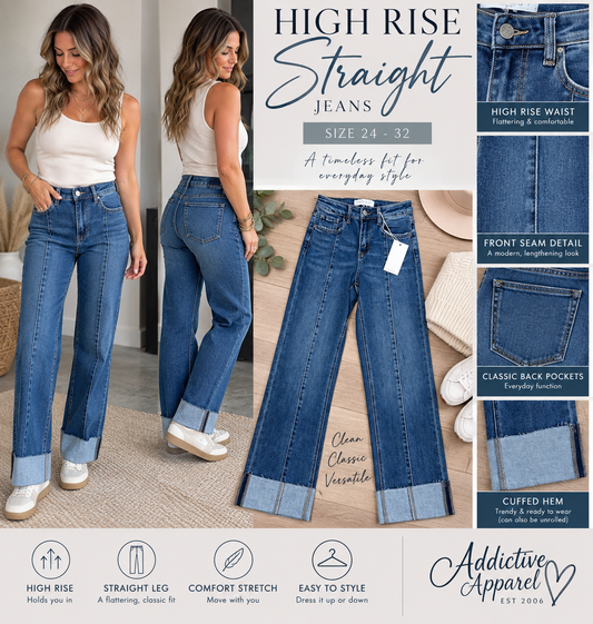 Bold Ankle Straight Jean