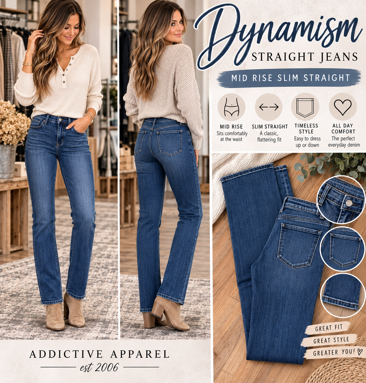 Dynamism Straight Jeans