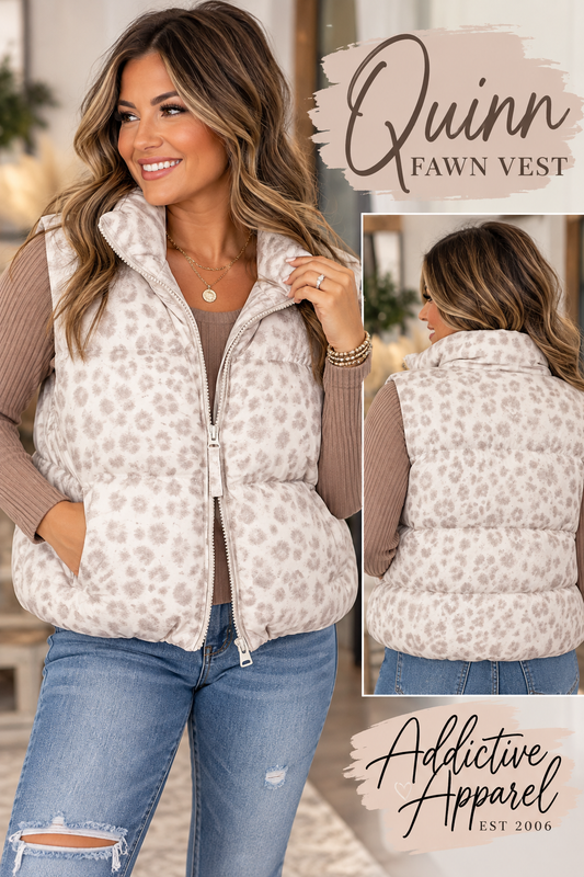 Quinn Fawn Puffer Vest