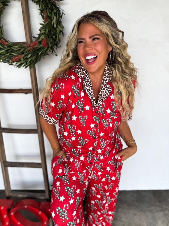 Candy Cane Christmas Luxe Pjs