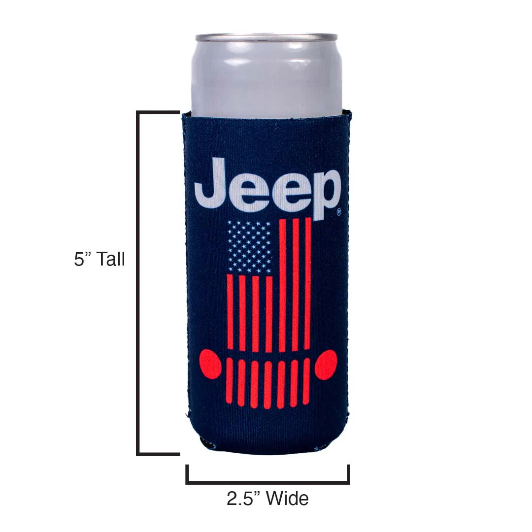 Jeep Stars & Slots Slim Can Koozie