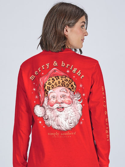 Simply Southern Leopard Santa Longsleeve