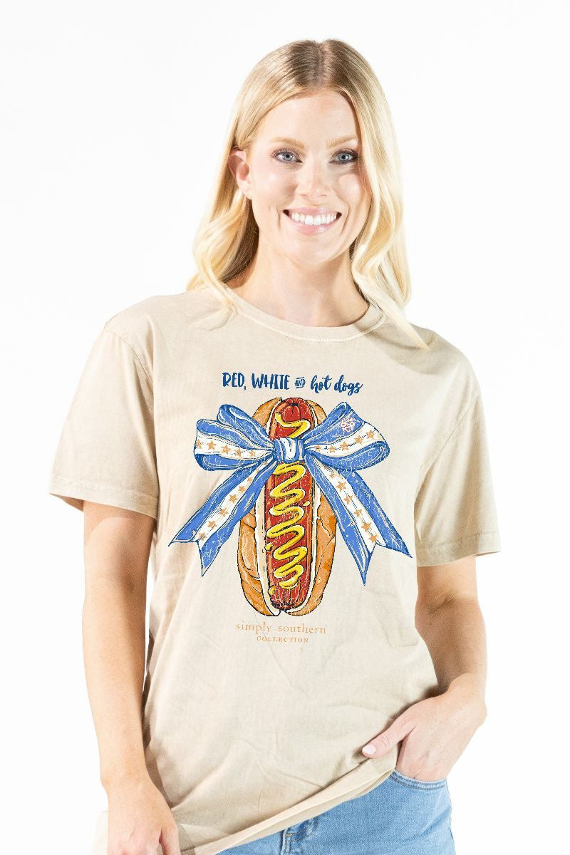 Red White & Hot Dogs Tee