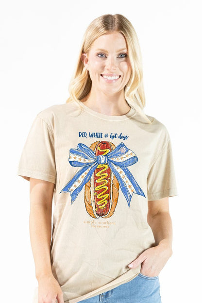 Red White & Hot Dogs Tee