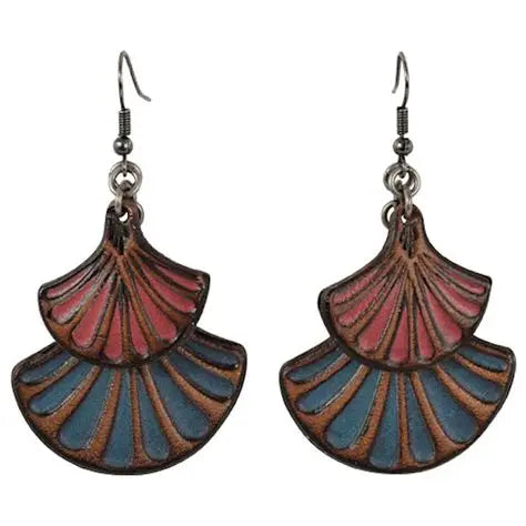 Justin Fan Tooled Leather Earrings