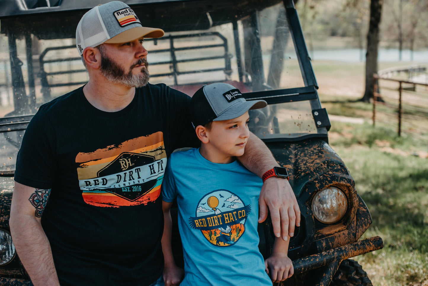 Red Dirt Hat Co Army Sunset Tee
