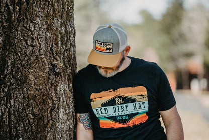 Red Dirt Hat Co Army Sunset Tee
