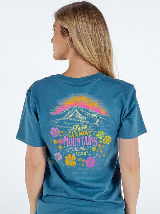 Simply Southern Faith Can Move Mountains Tee