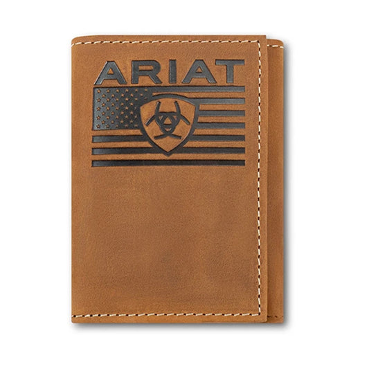 Ariat Flag Leather Wallet