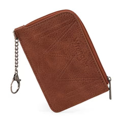 Wrangler Cow Print Mini Zip Card Case
