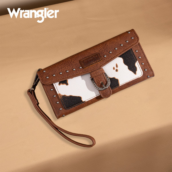 Wrangler Cow Print Wristlet