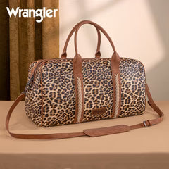 Wrangler Whipstitch Leopard Duffle