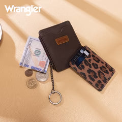 Wrangler Leopard Small Card Wallet Key Chain