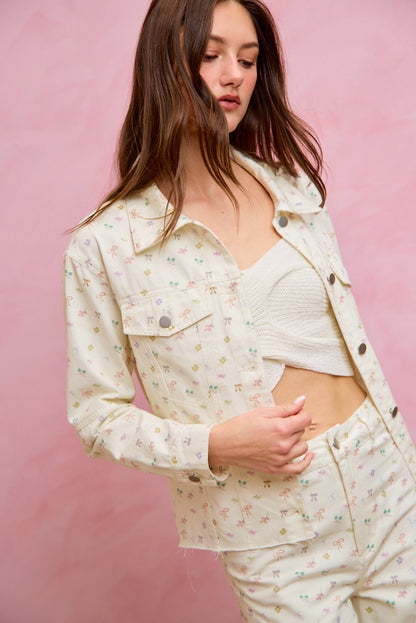 RIbbon & Floral Jacket