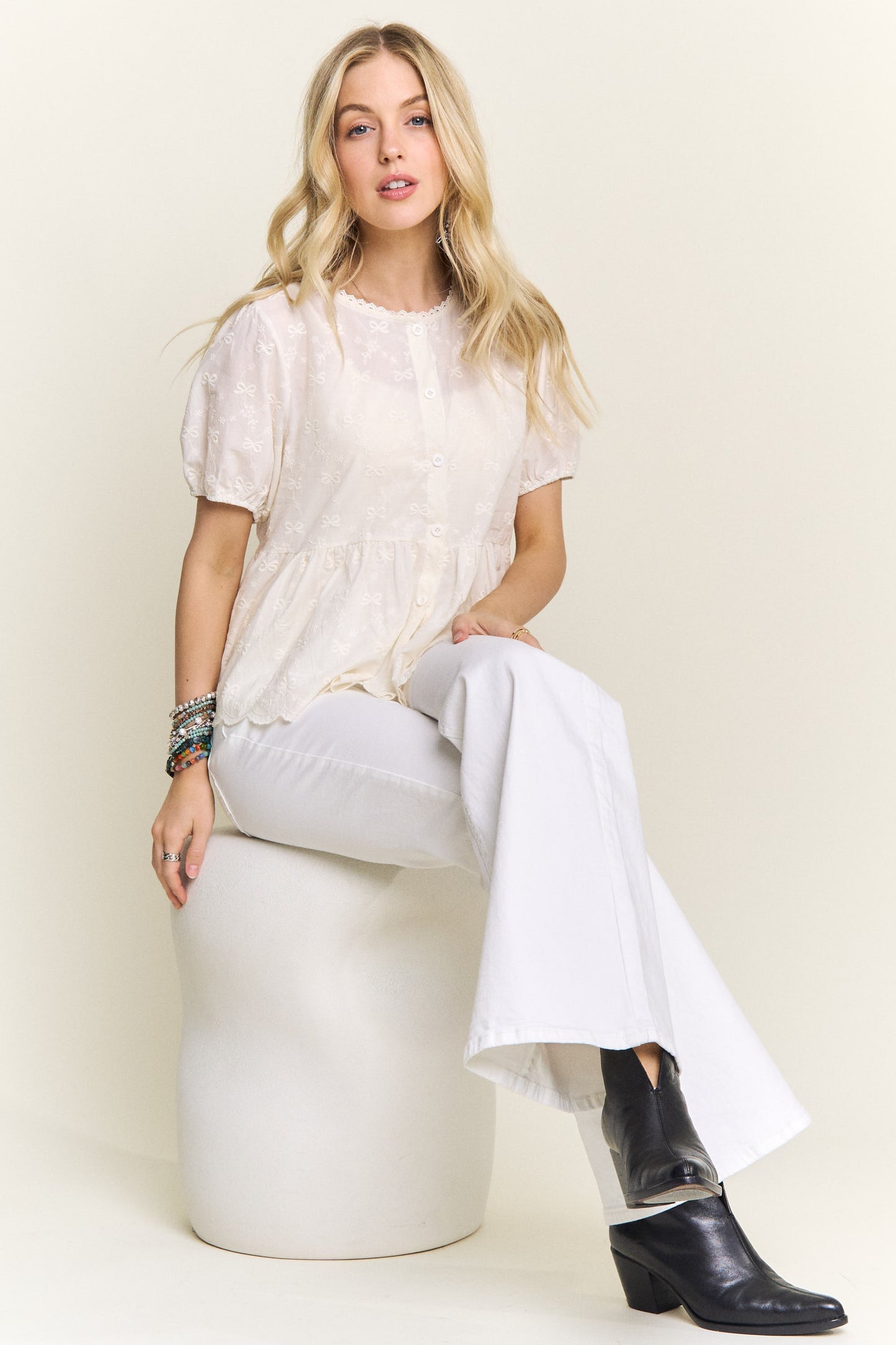 Bow Motif Top