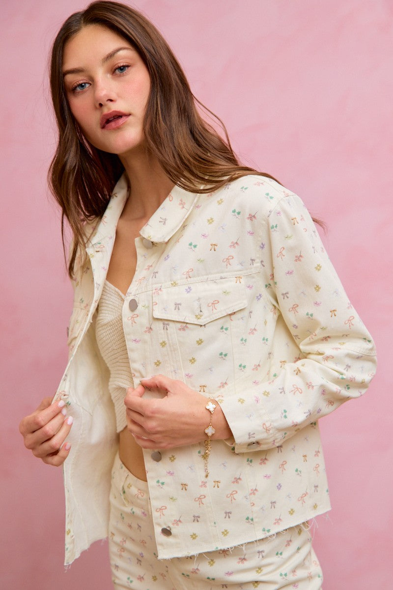 RIbbon & Floral Jacket