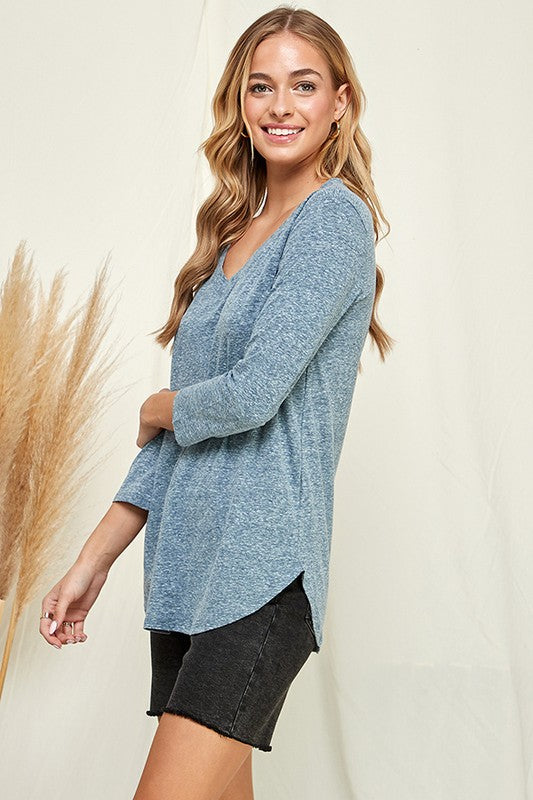 Jersey Cotton 3/4 Sleeve Top