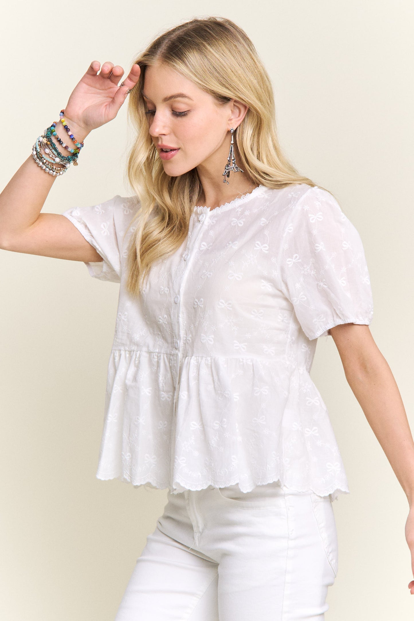 Bow Motif Top
