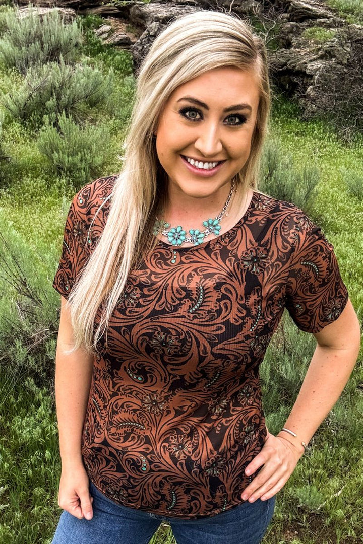 Keep It Western Mesh Top