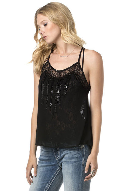 Miss Me Power Play Sequin Cami