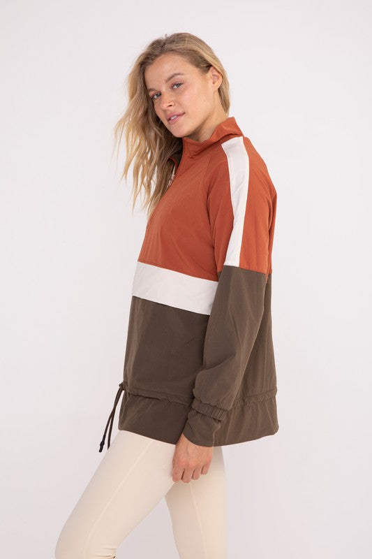 Color Block Half Zip Active Jacket